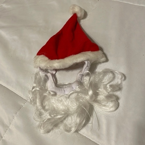M Santa hat and beard for pets - Picture 2 of 6